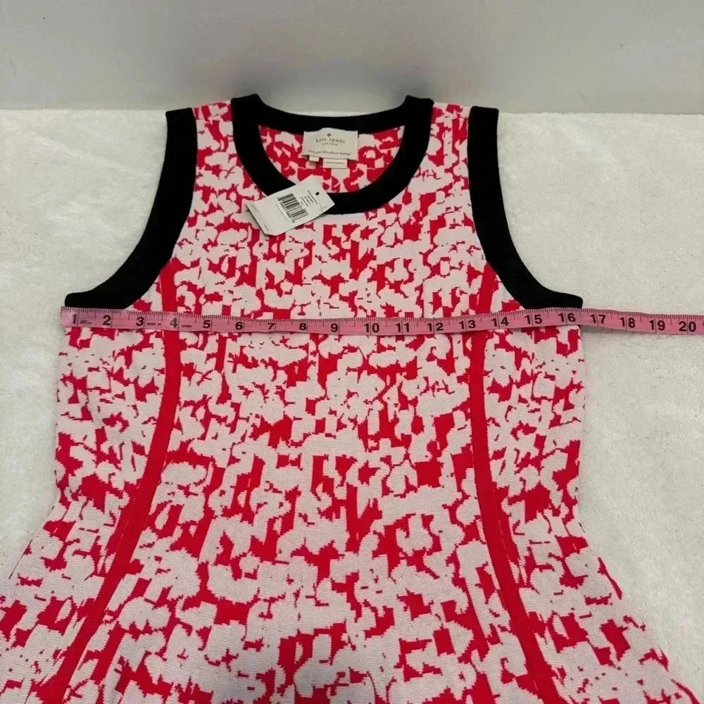 Kate Spade Floral Jacquard Knit Dress in Dive Right In Geranium Womens L - Picture 7 of 13